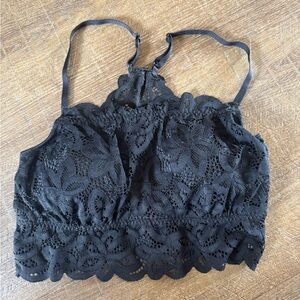 Abercrombie Black Lace Bralette Women’s Large Adjustable Straps